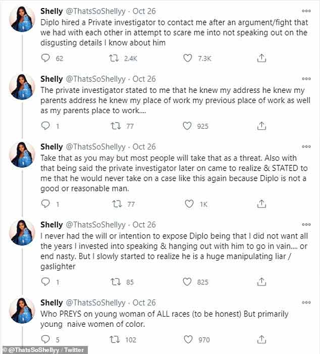 Shelly Twitter thread. | Credit: @ThatsSoShelly / Twitter