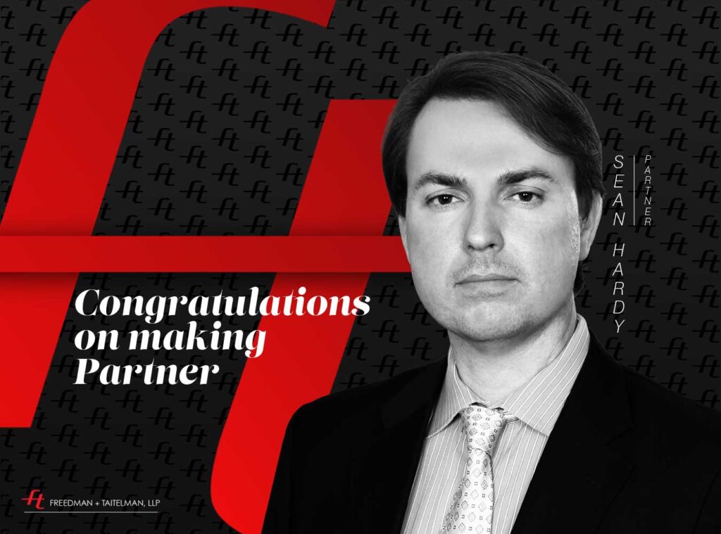 Congratulation on making Partner - Sean Hardy - FTLLP (design by Rodezno Studios)