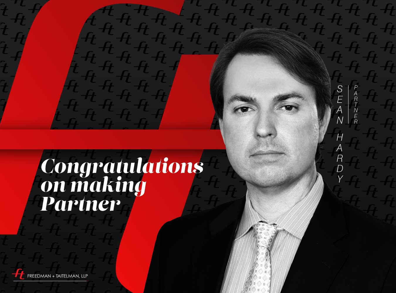 Congratulation on making Partner - Sean Hardy - FTLLP (design by Rodezno Studios)