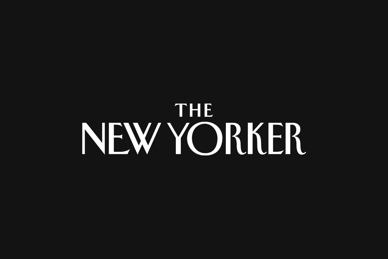 The New Yorker - logo - white fill - dark gray background - Featured Image
