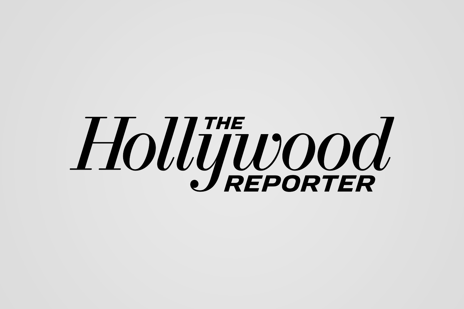 The Hollywood Reporter logo - black fill - radial soft gray gradient background - by Rodezno Studios